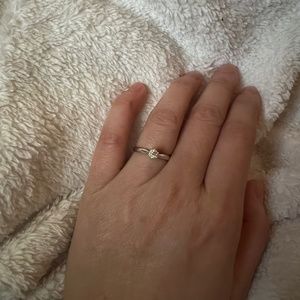 1/4 CT diamond solitaire engagement ring in 14kt white gold